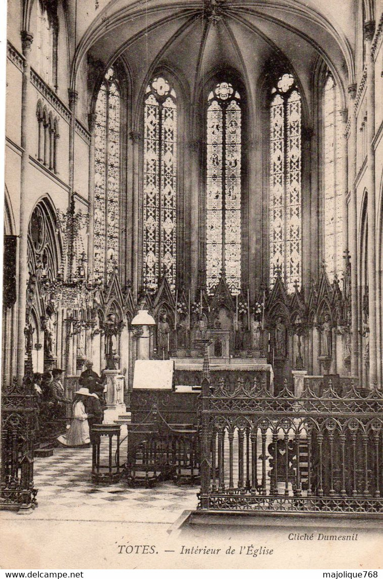 Cpa De Tôtes - Intérieur De L'église - - Totes