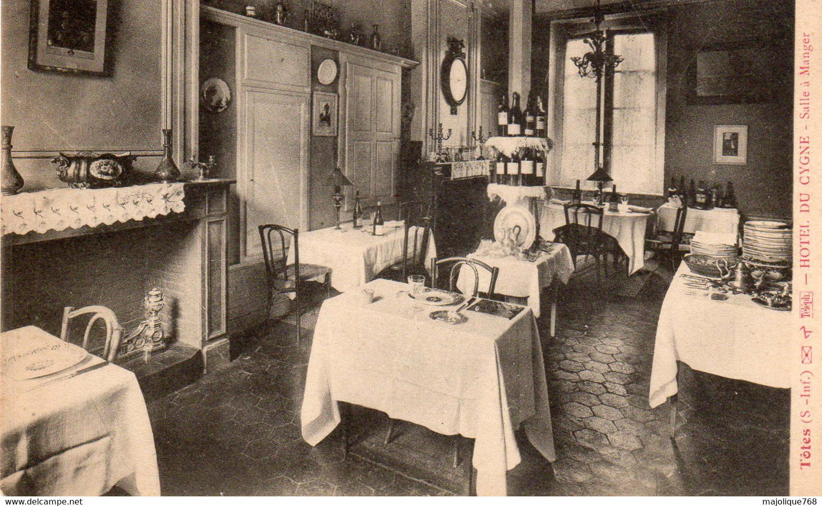 Cpa De Tôtes - Hôtel Du Cygne - Salle à Manger - - Totes