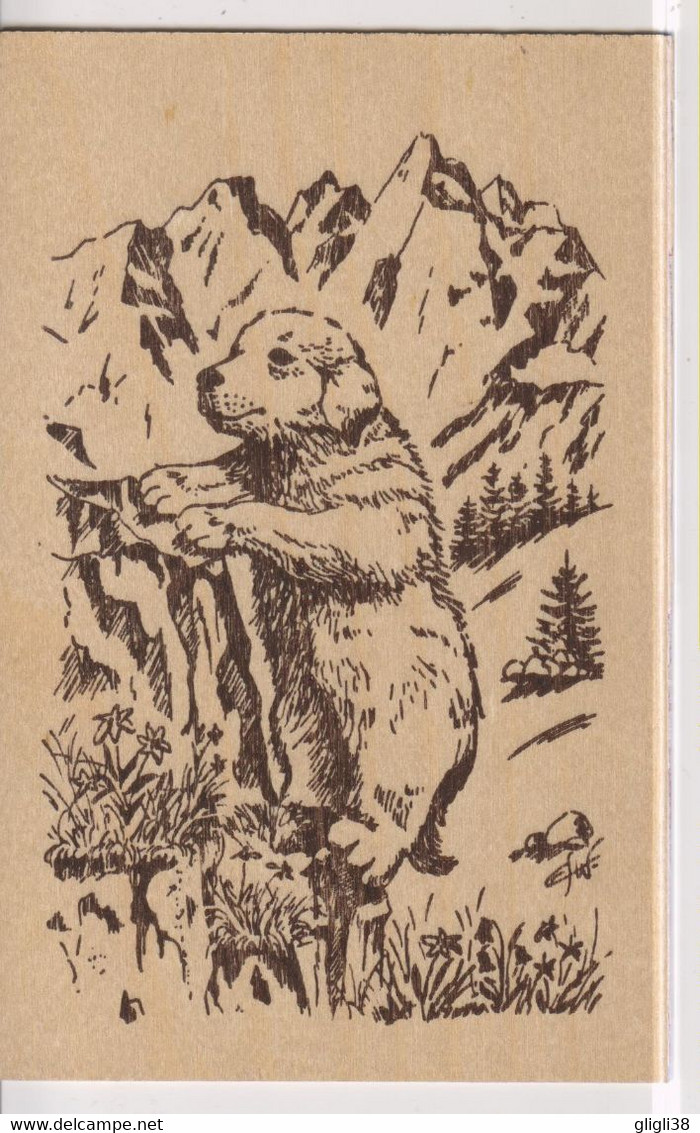 Carte Postale En BOIS- Thème Animaux- - Andere & Zonder Classificatie