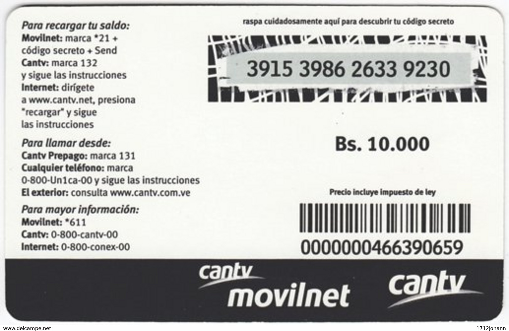 VENEZUELA A-790 Prepaid Un1ca - Sport, Golf - Used - Venezuela