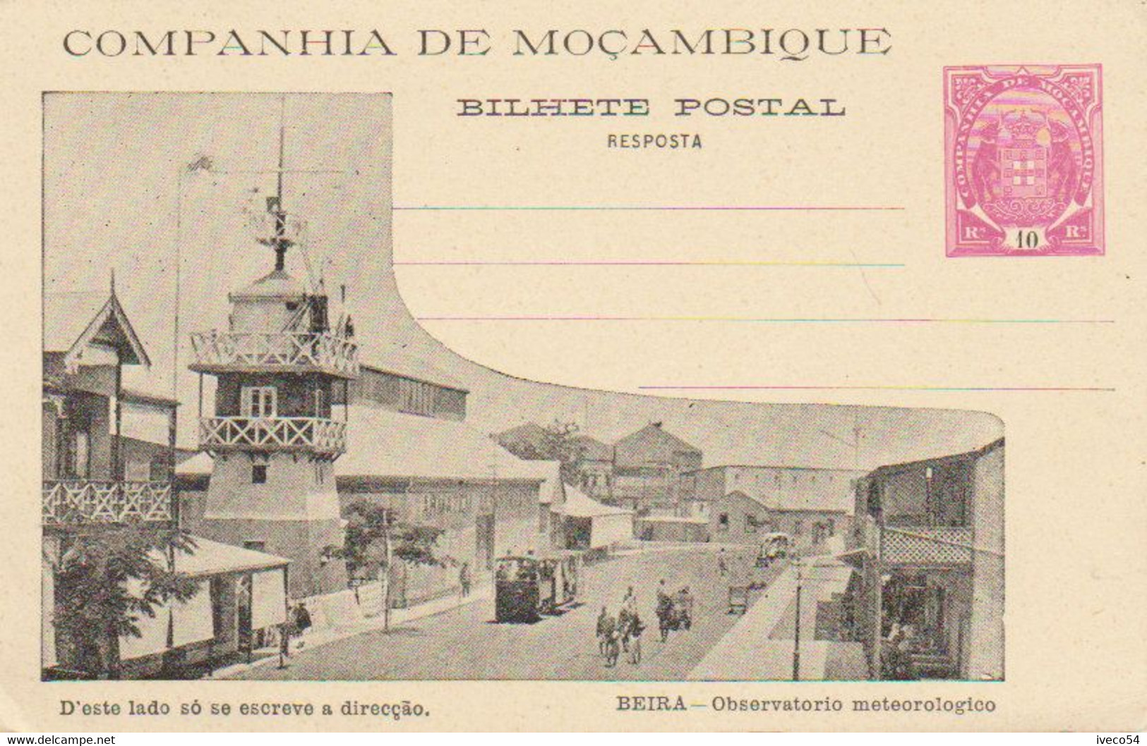 Mosambik  Beira  " Observatorio Meteorologico "  Companhia   De Moçambique ( Portugal ) - Mosambik