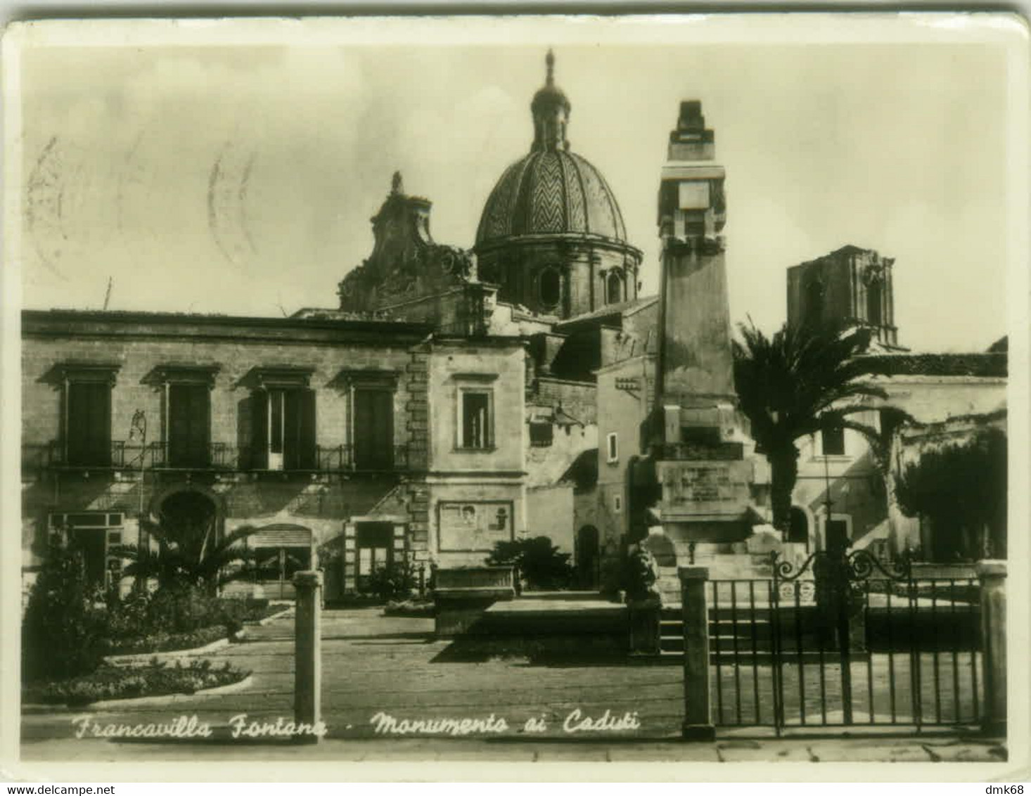 FRANCAVILLA FONTANA ( BRINDISI ) MONUMENTO AI CADUTI - EDIZIONE CAVALLO - SPEDITA 1958 (8480) - Brindisi