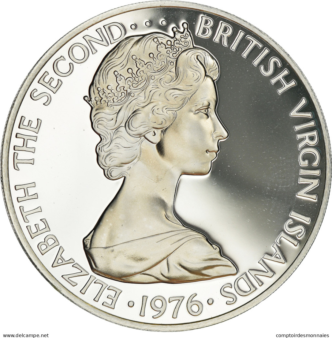 Monnaie, BRITISH VIRGIN ISLANDS, Elizabeth II, Dollar, 1976, Franklin Mint - Isole Vergini Britanniche