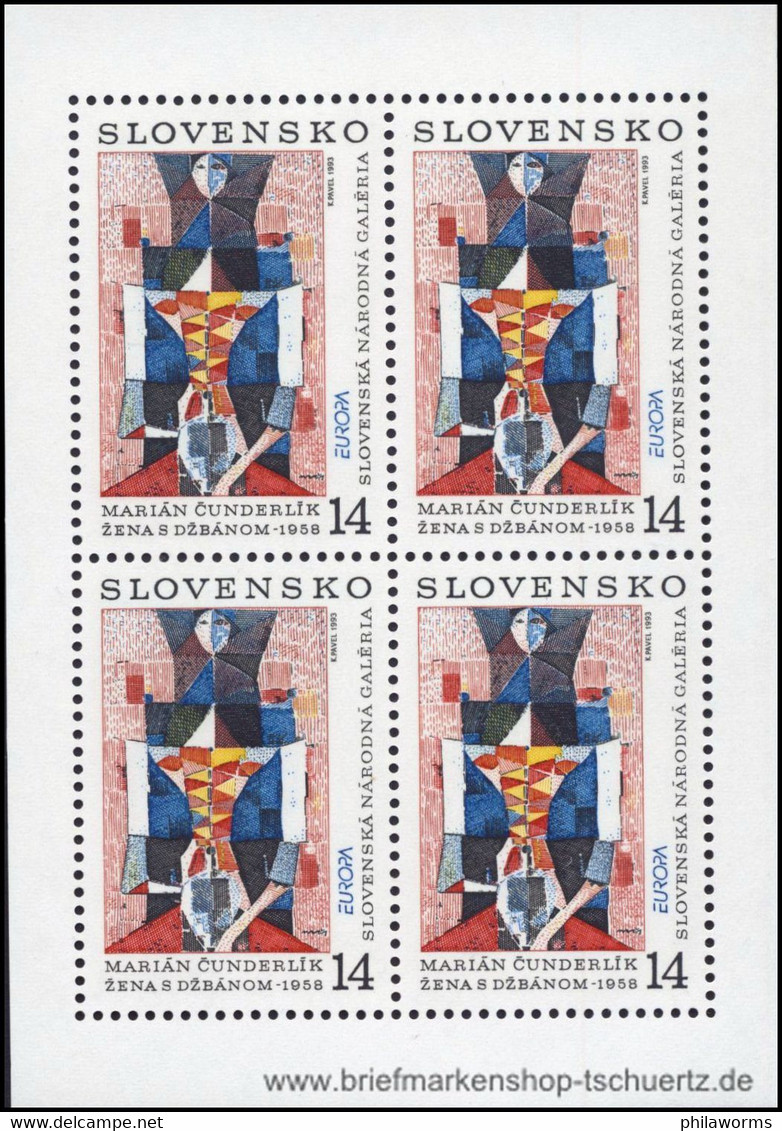 Slowakei 1993, Mi. 174 KB ** - Blocks & Sheetlets