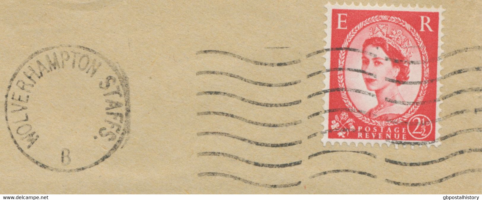 GB „WOLVERHAMPTON STAFFS. / B“ Superb Universal Machine Postmark WITHOUT DATE SLUGS Only Used During POSTAL STRIKE JULY - Brieven En Documenten