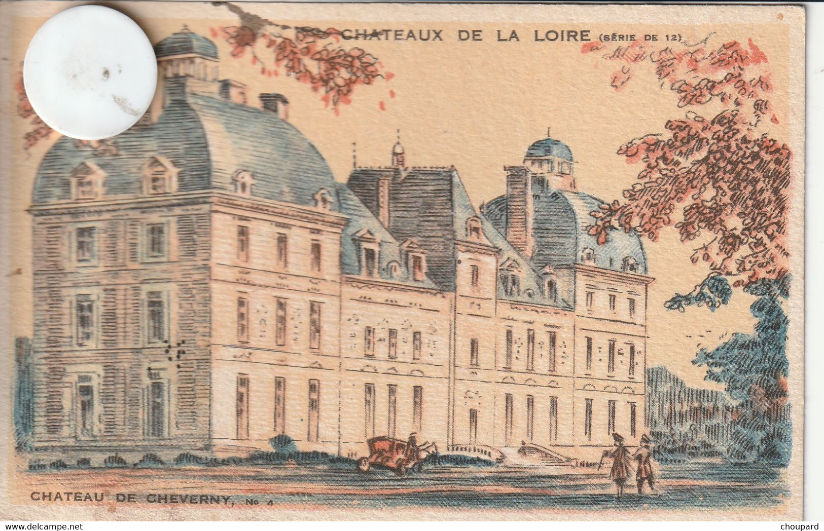 41 - Carte Postale Ancienne Du Chateau De Cheverny   ( Pub Crème Express Jux ) - Cheverny
