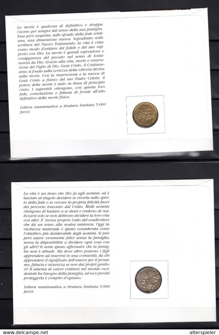 Vatikan 4 Numisbriefe 1995 Anno Della Famiglia - Briefe U. Dokumente