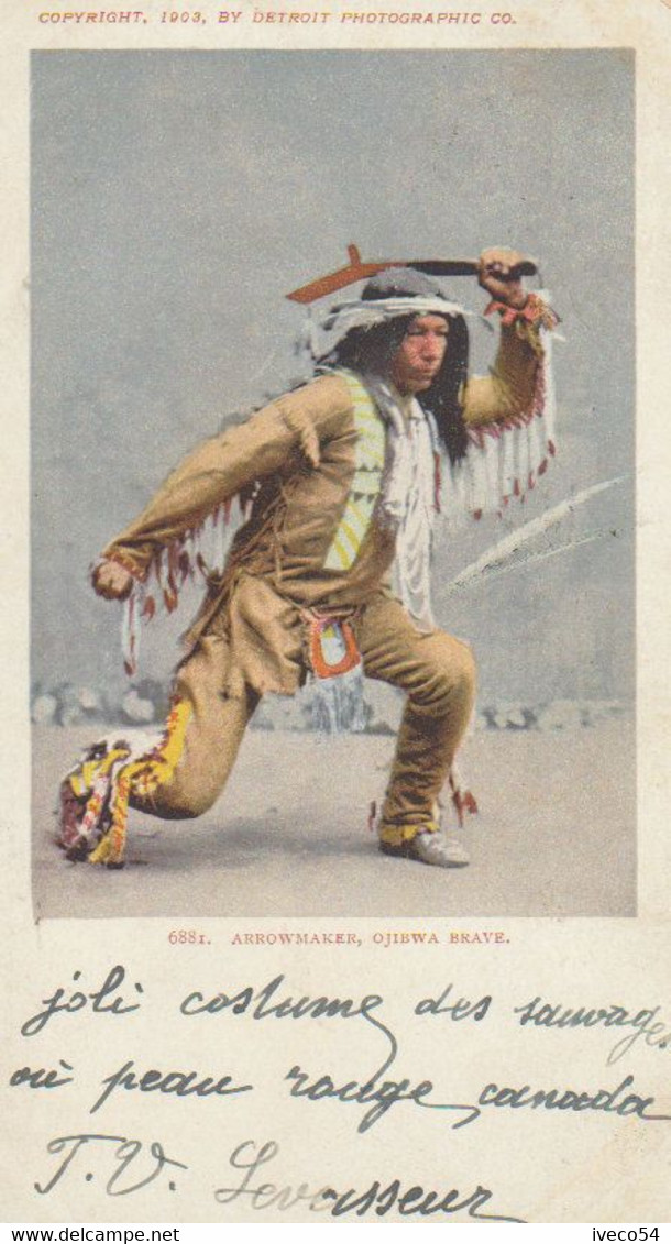 1903  Fall River  " Arrowmaker  ,  Ojibwa  Brave " - Fall River