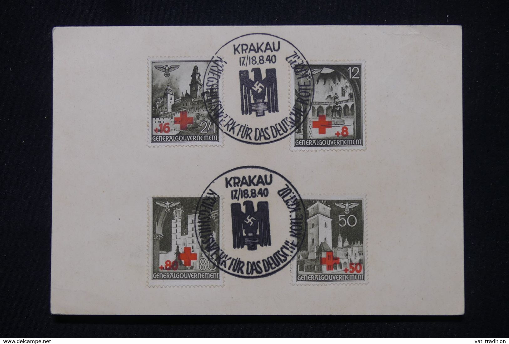 POLOGNE - Carte Avec Oblitération Temporaire De Krakau En 1940  - L 111392 - General Government