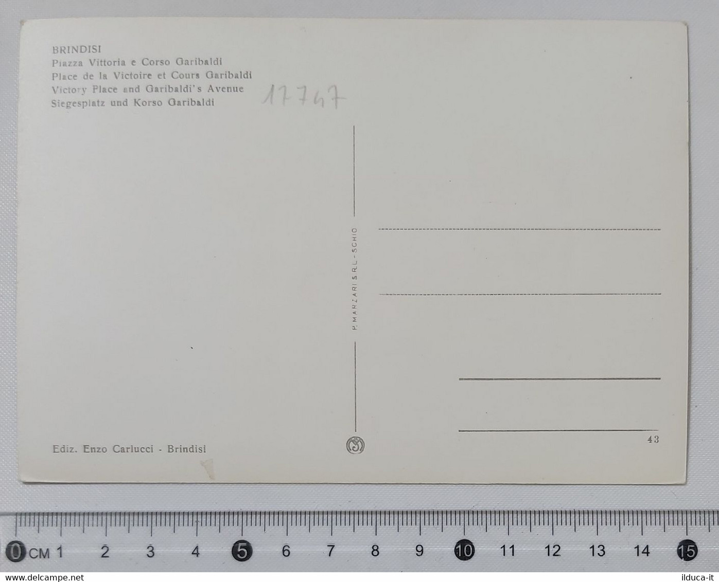 17747 Cartolina - Brindisi - Piazza Vittoria E Corso Garibaldi - Brindisi