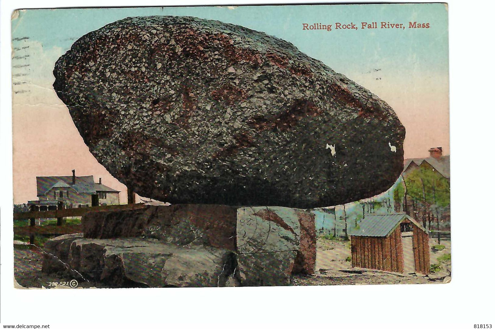 Rolling Rock , Fall River , Mass. 1911 (stamp Removed) - Fall River