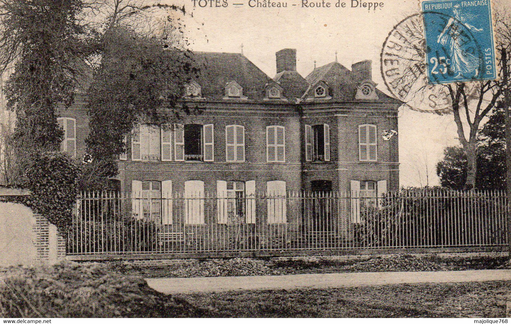 Cpa De Tôtes - Château Route De Dieppe - - Totes