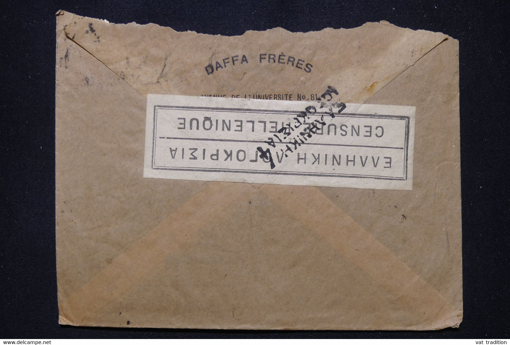 GRECE - Enveloppe Commerciale De Athénes Pour La Suisse En 1919 Avec Contrôle Postal - L 111416 - Lettres & Documents