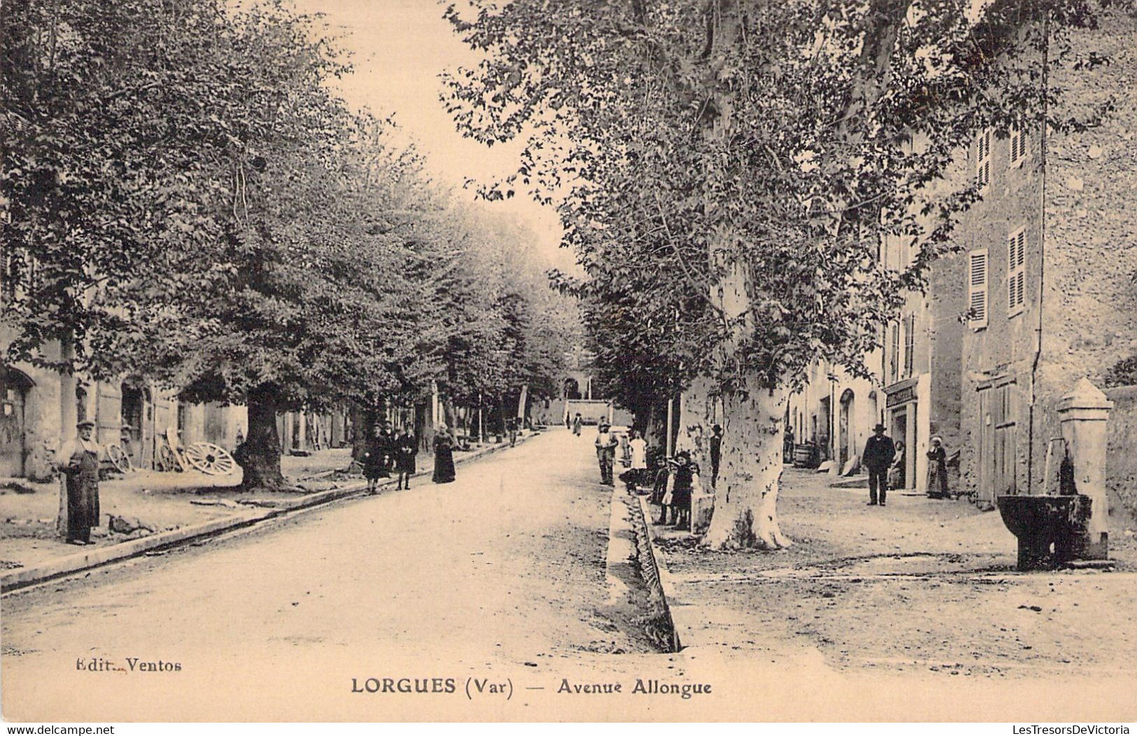 Lorgues - Avenue Allongue - Animé - Cachet Militaire Le Capitaine Commandant - BAISSE DE PRIX -50% - Lorgues