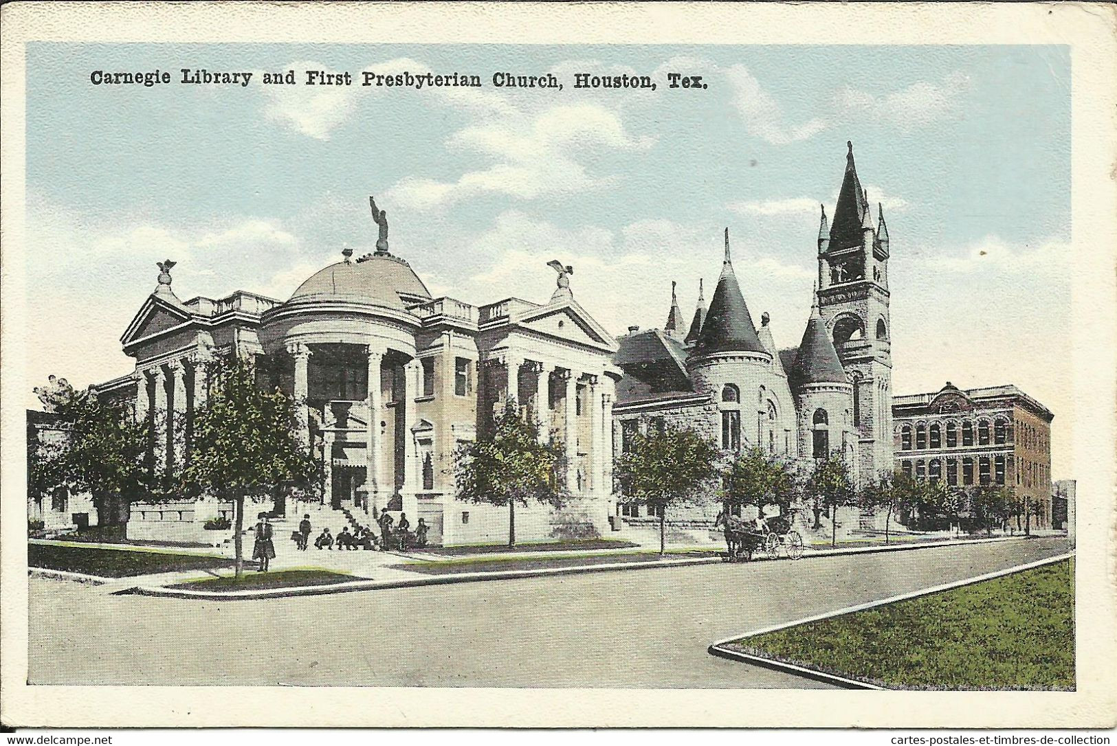 Carnegie Library And First Presbyterian Church , Houston , Tex. , µ - Houston