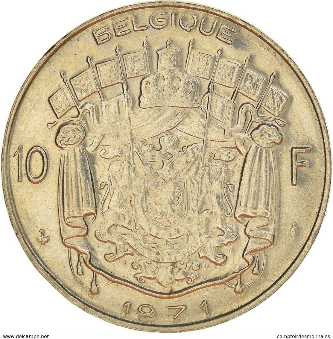 Monnaie, Belgique, 10 Francs, 10 Frank, 1971, Bruxelles, TTB+, Nickel, KM:155.1 - 10 Frank