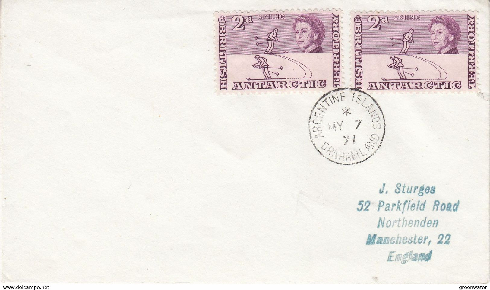 British Antarctic Territory 1971 Ca Argentine Island / Grahamland MY 7 71 (57363) - FDC