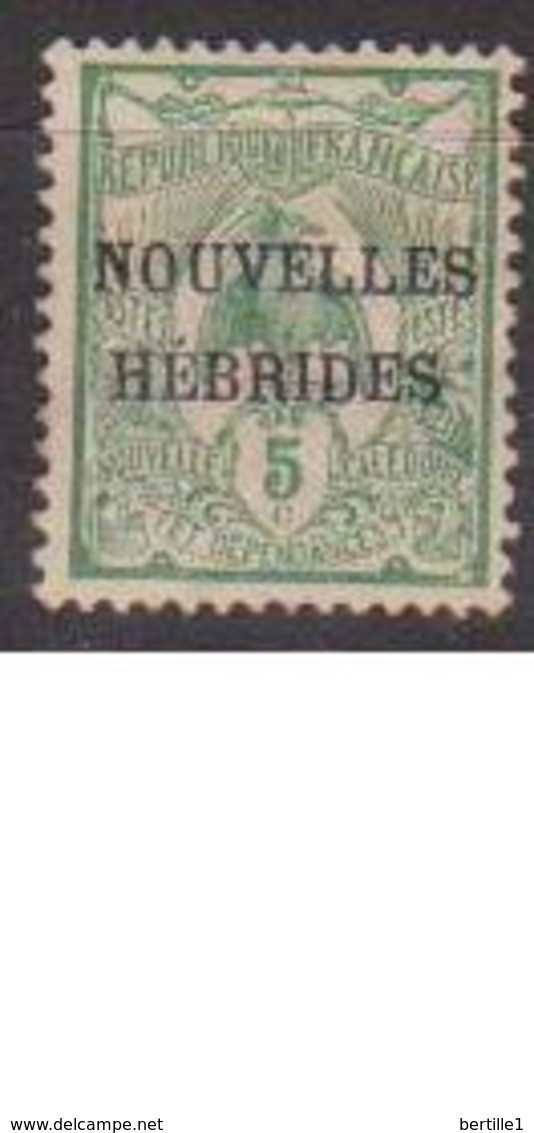 NOUVELLES HEBRIDES     N°  YVERT  :  1     NEUF AVEC  CHARNIERES      ( Ch  3 / 21 ) - Unused Stamps