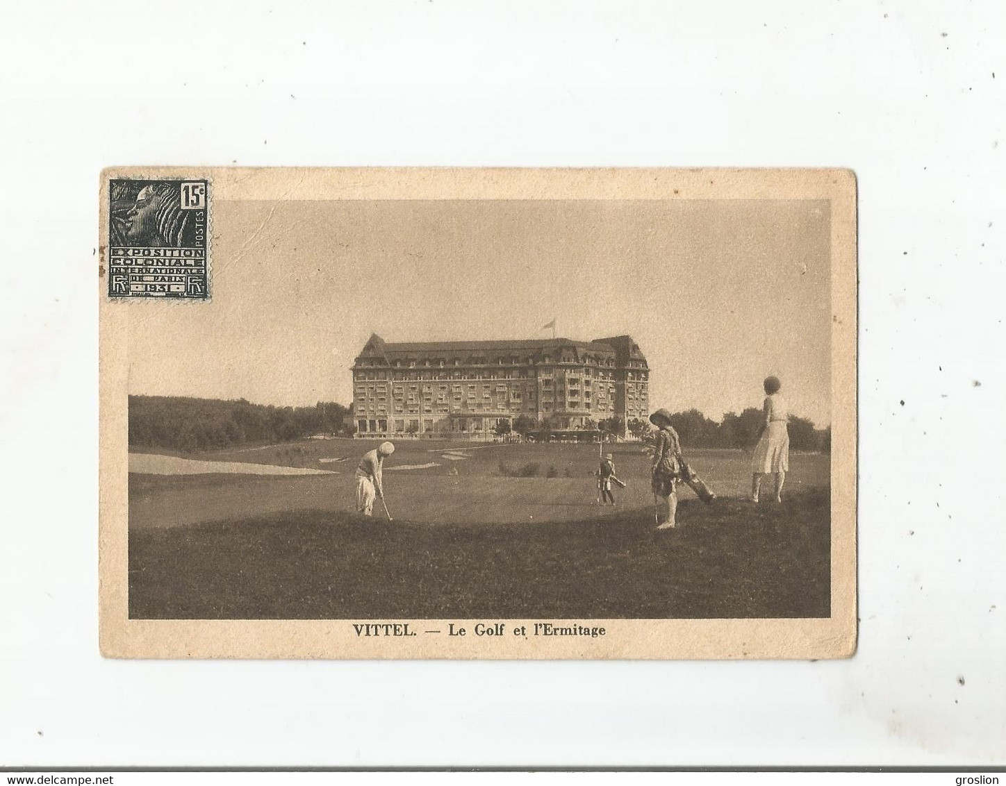 VITTEL LE GOLF ET L'ERMITAGE (GOLFEURS A L'OUVRAGE) 1932 - Golf