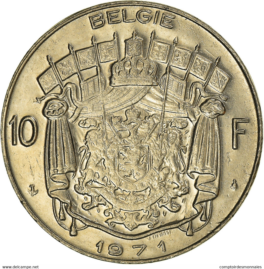 Monnaie, Belgique, 10 Francs, 10 Frank, 1971, Bruxelles, TTB+, Nickel, KM:156.1 - 10 Frank