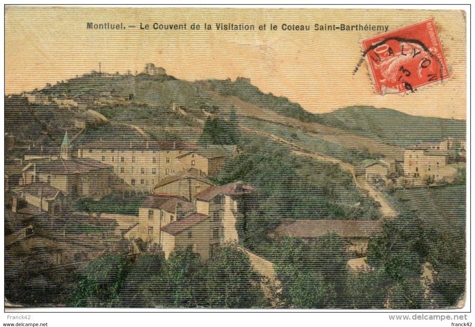 01. Montluel. Le Couvent De La Visitation Et Le Coteau Saint Barthelemy. Coins émoussés - Montluel