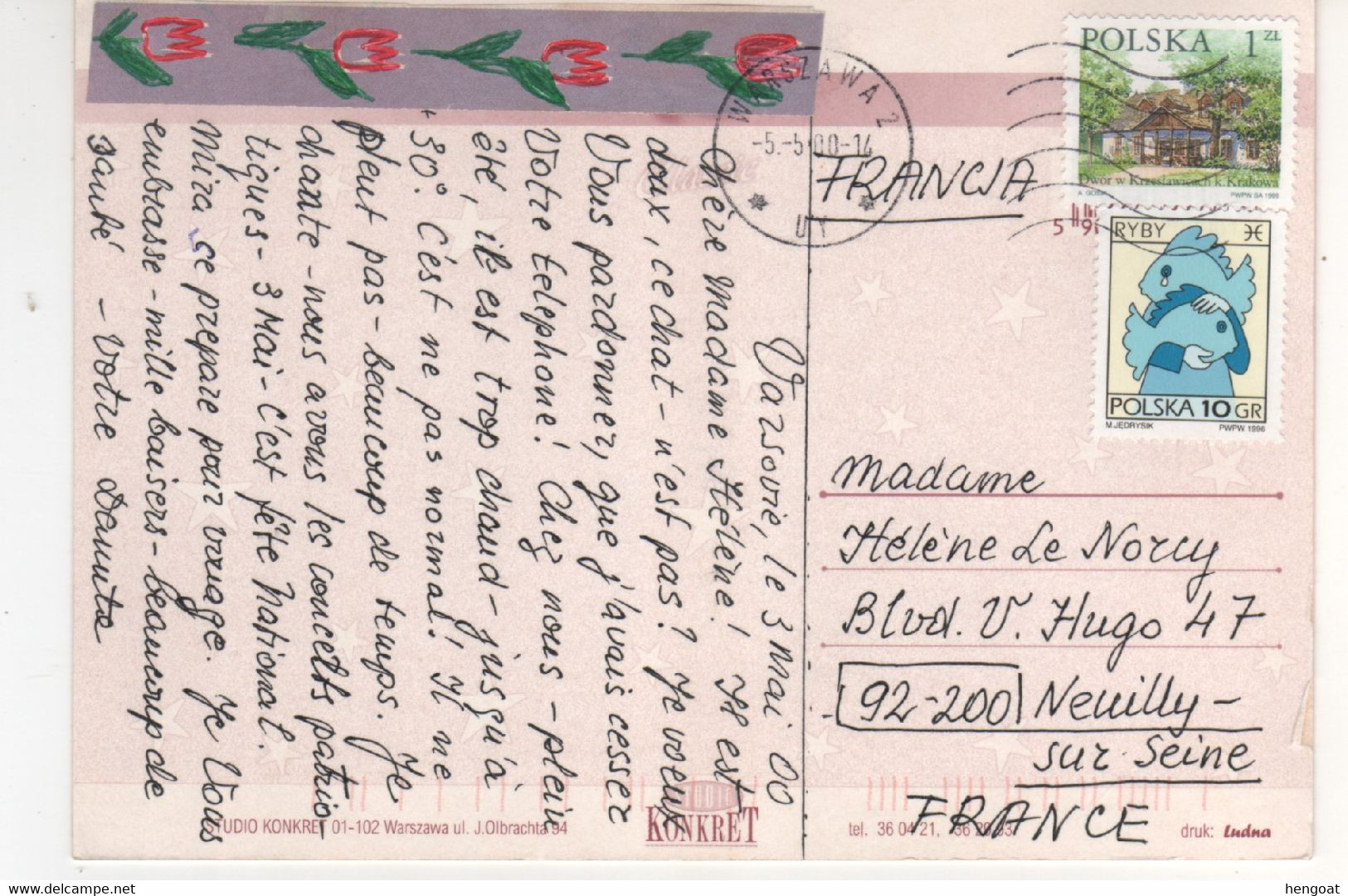 Beaux Timbres , Stamps  Sur Cp , Carte , Postcard Du 05/05/2000 - Briefe U. Dokumente