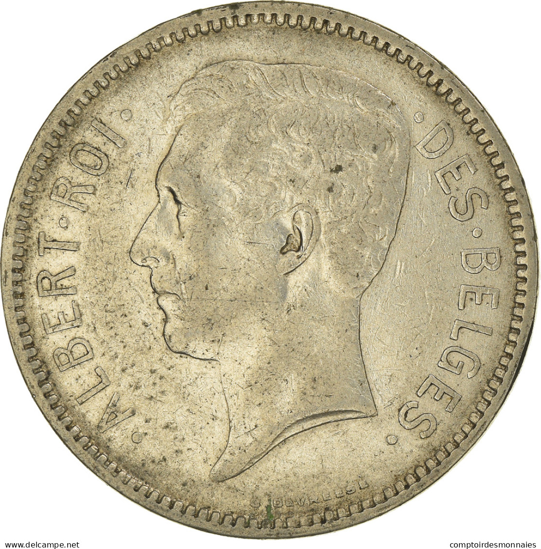 Monnaie, Belgique, 5 Francs, 5 Frank, 1933, TB+, Nickel, KM:97.1 - 5 Frank & 1 Belga