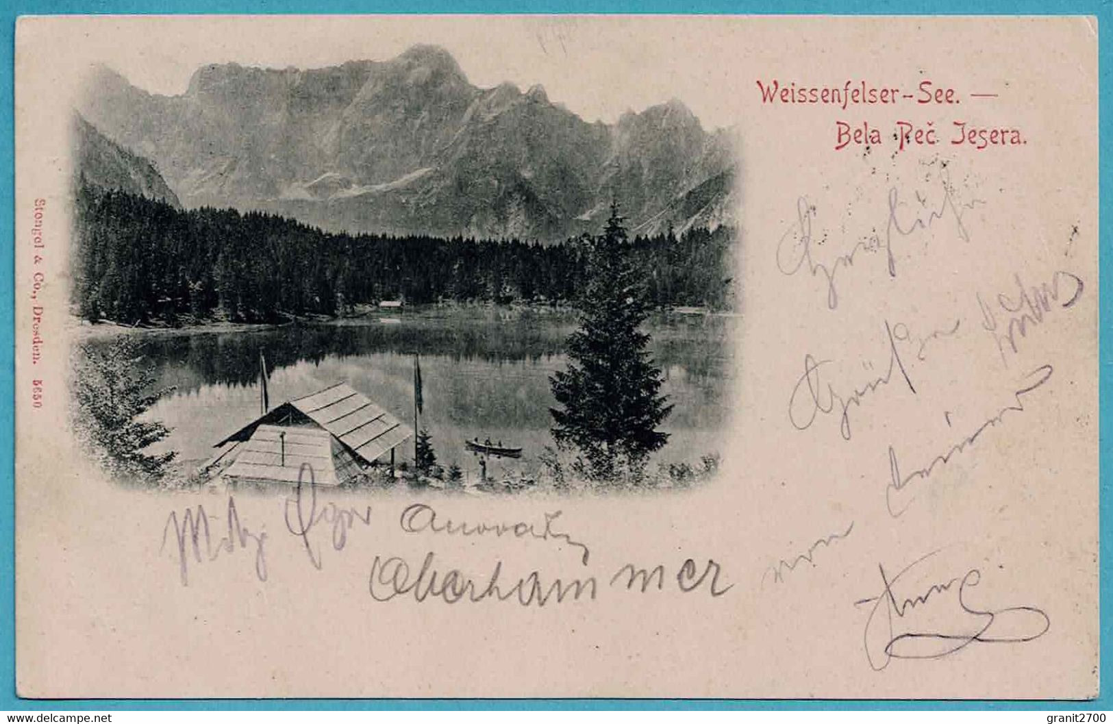 Weissenfelser-See. Bela REc. Jesera. 1898 - Slovenië