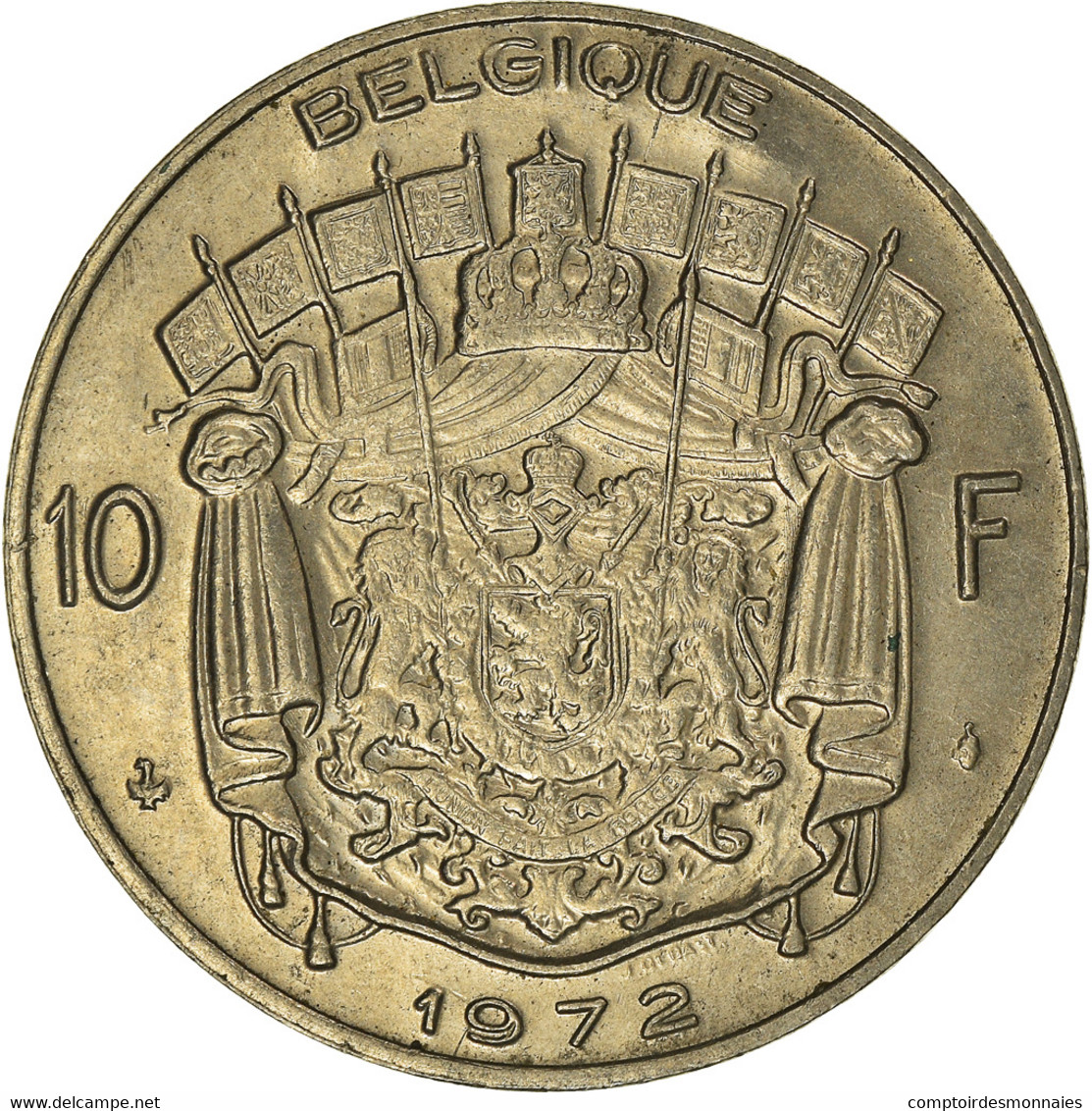 Monnaie, Belgique, 10 Francs, 10 Frank, 1972, Bruxelles, TB+, Nickel, KM:155.1 - 10 Frank