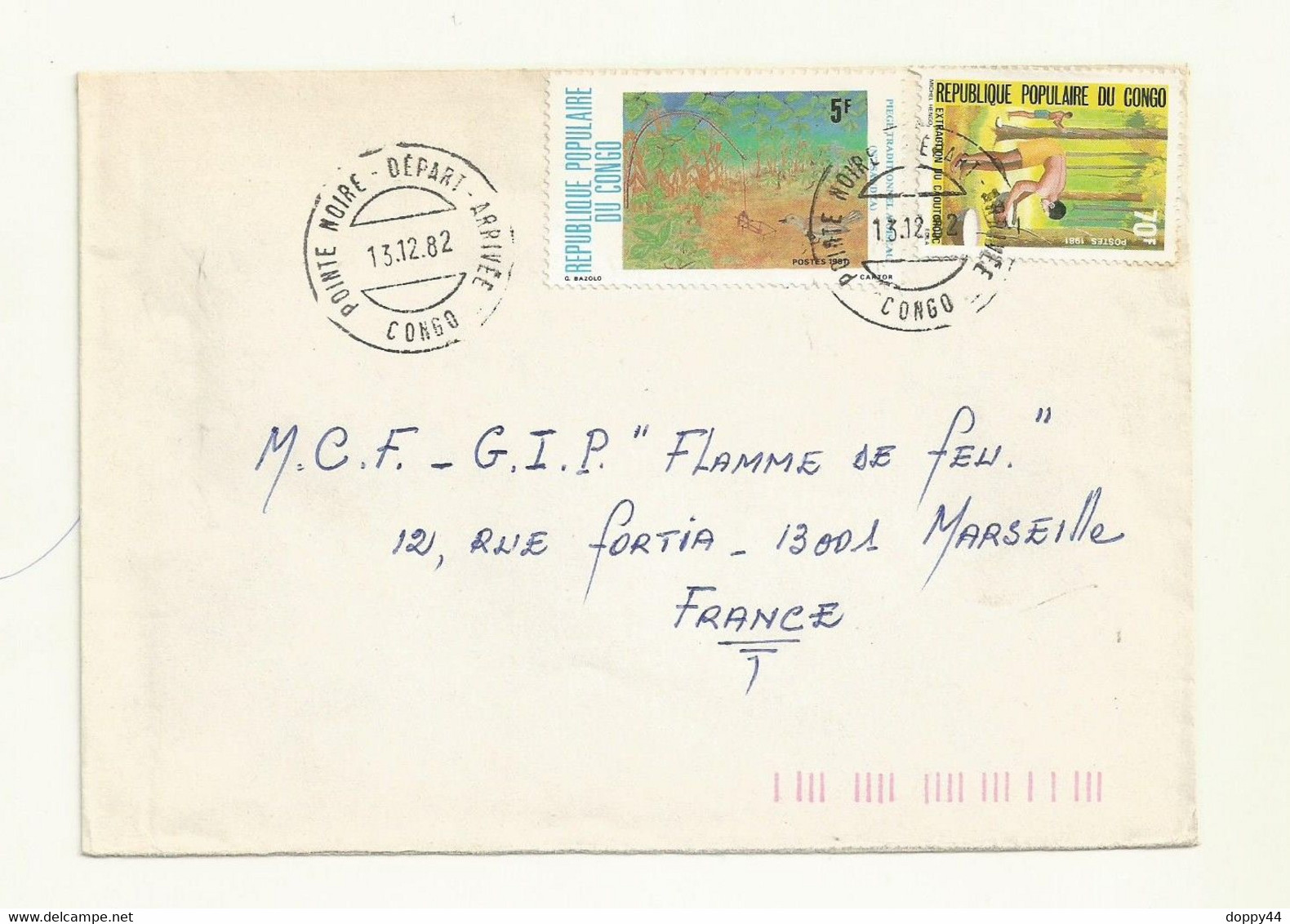 CONGO   TP N° 623 ET 630  SUR LETTRE.  OBLITERATION BUREAU DE POINTE NOIRE. - Afgestempeld