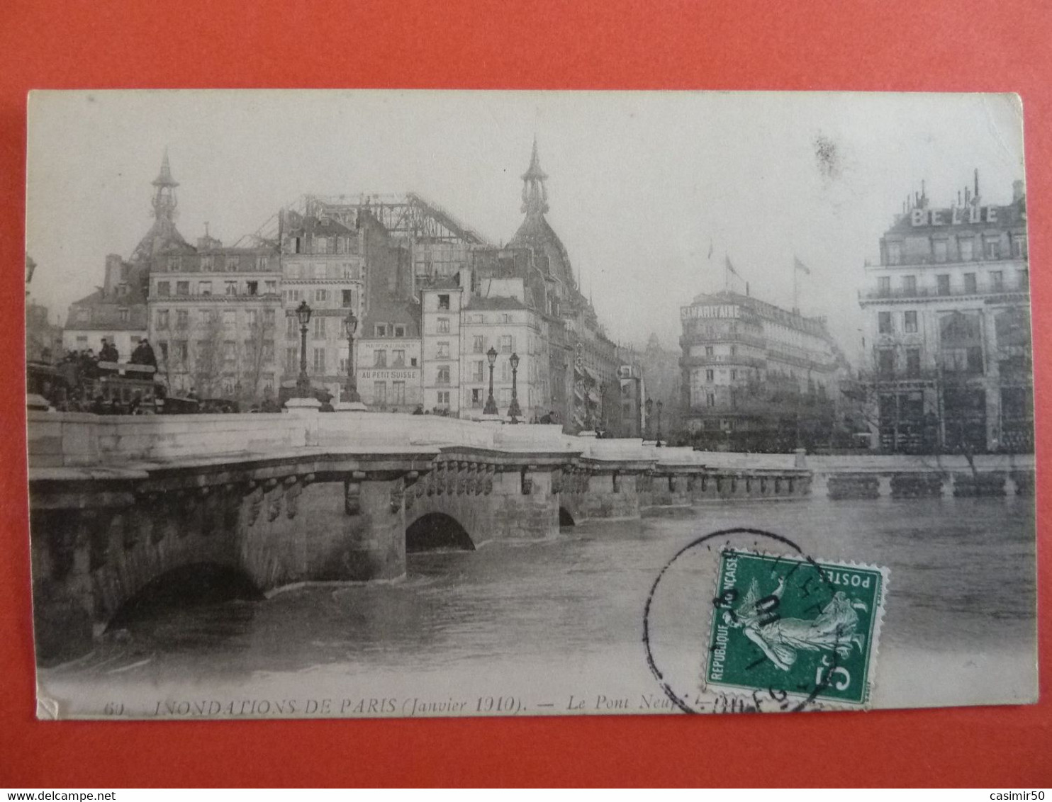 PARIS  LE PONT NEUF  INONDATIONS DE JANVIER 1910 - Brücken