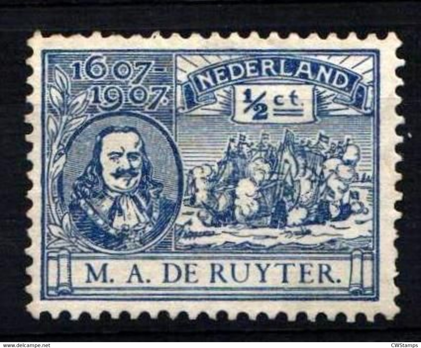 Nederland 1907 Nr 22 NVPH Miniscule Plk Rest, Tiny Sticker Rest, Petit Reste De Charnier - Unused Stamps