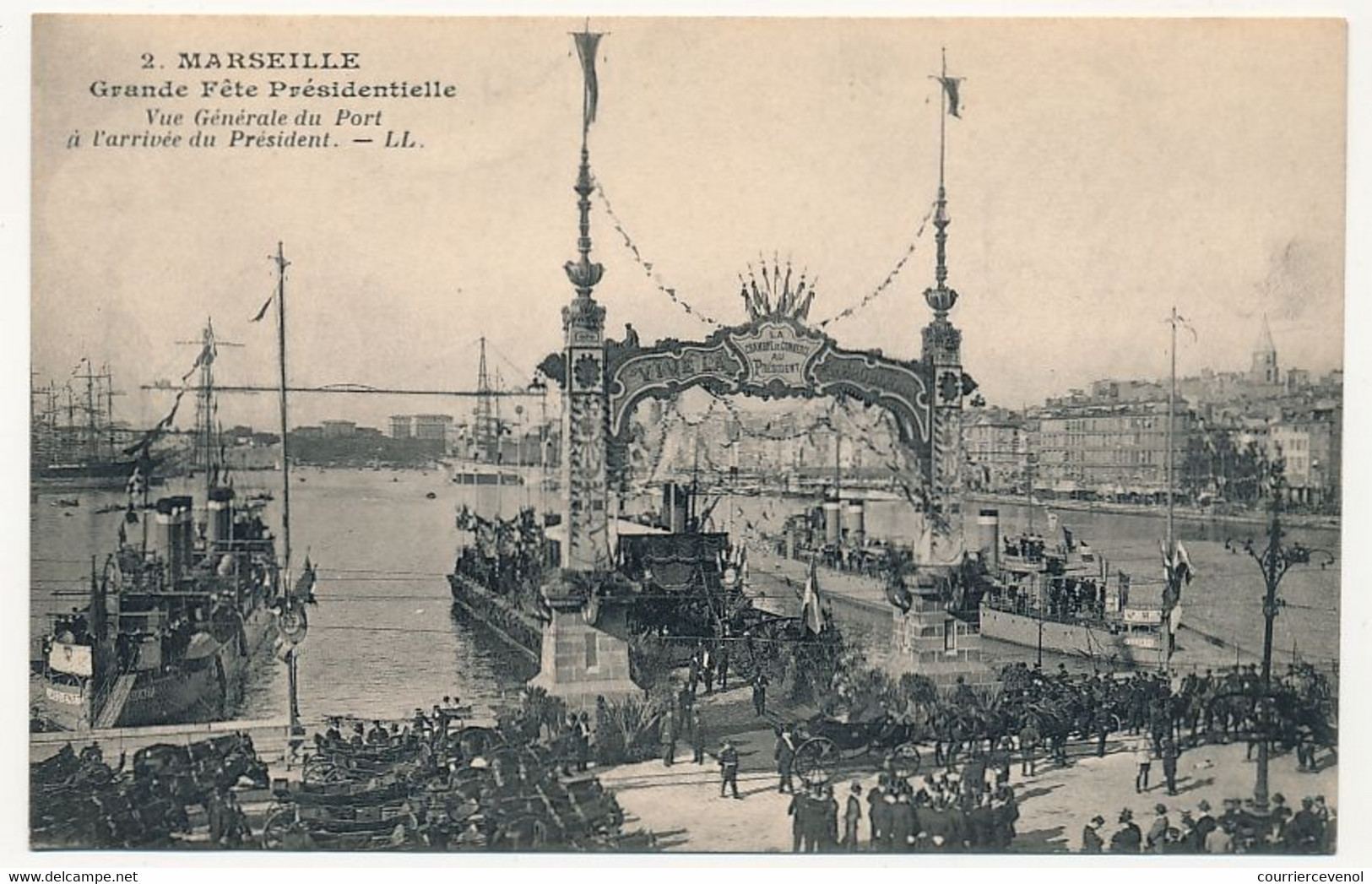 CPA - MARSEILLE (B Du R) - Grande Fête Présidentielle - Vue Générale Du Port à L'arrivée Du Président - Old Port, Saint Victor, Le Panier