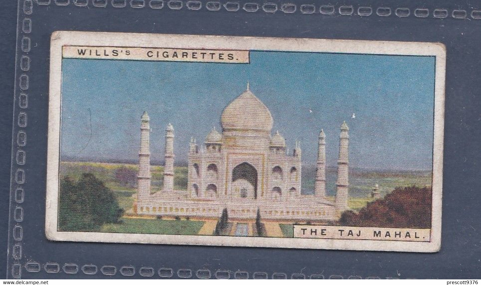 Wonders Of The Past 1926 - 27 The Taj Mahal, India -  Wills Cigarette Card - Original  - - Wills