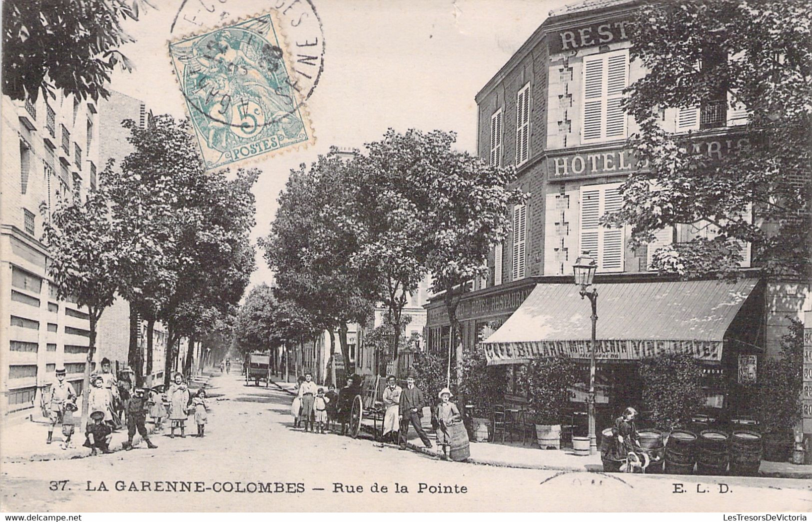 La GARENNE COLOMBES - Rue De La Pointe - Animé - Café Billard - Hotel De Paris -  BAISSE DE PRIX - La Garenne Colombes