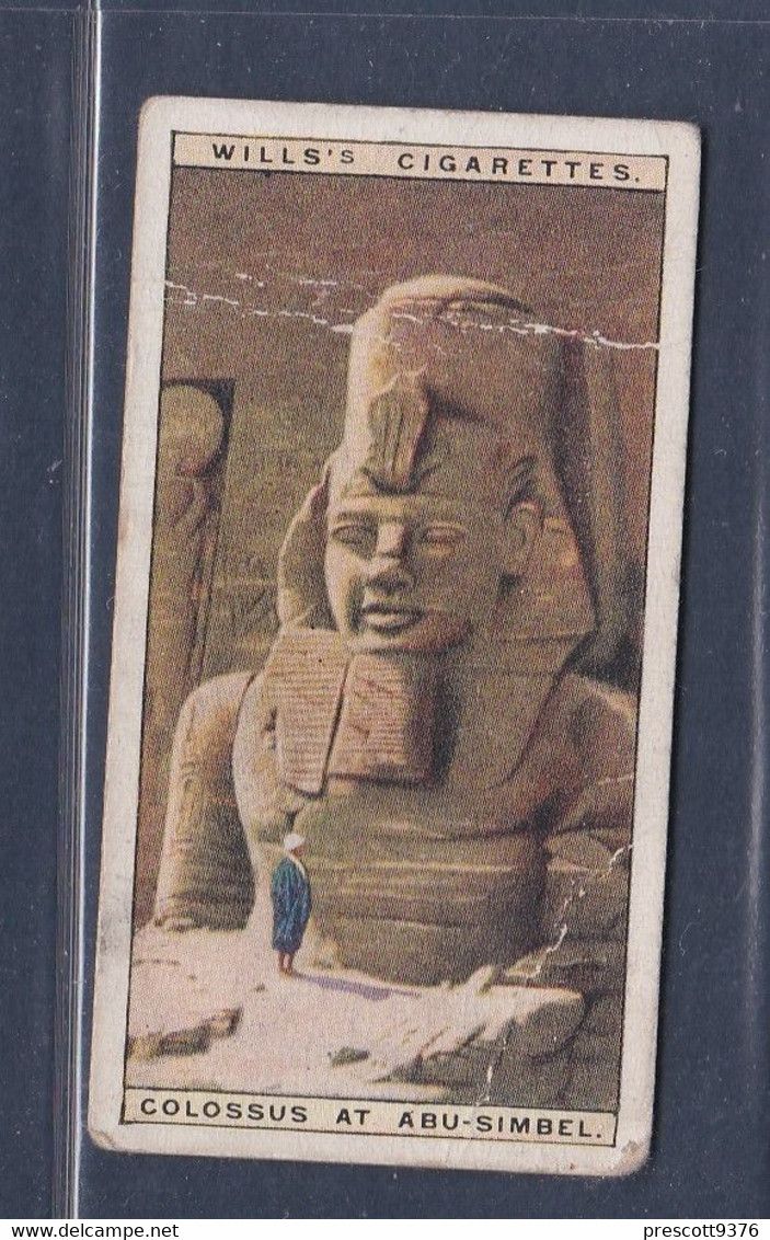 Wonders Of The Past 1926 - 1 Colossus At Abu Simbel -  Wills Cigarette Card - Original  - - Wills