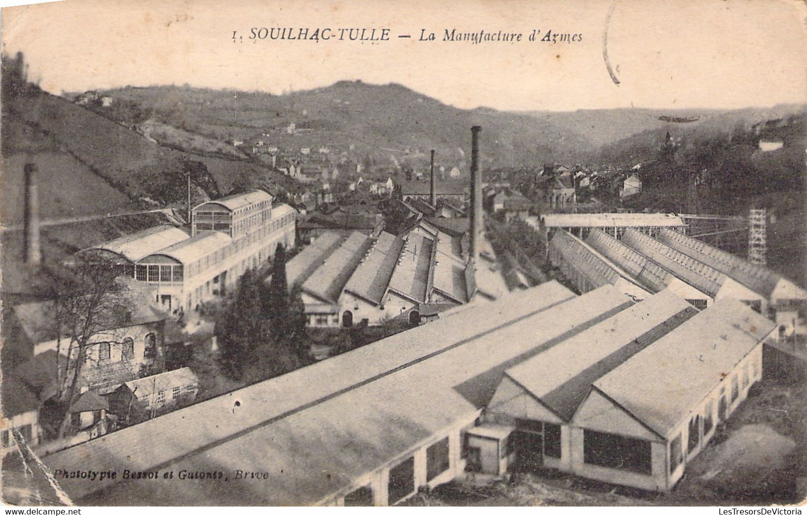 Souilhac Tulle - La Manufacture D'armes - Usine - Oblitéré A Tulle En 1918 - Tulle