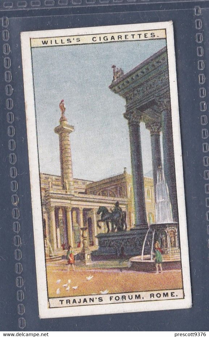 Wonders Of The Past 1926 - 43 Trajan's Forum, Rome -  Wills Cigarette Card - Original  - - Wills