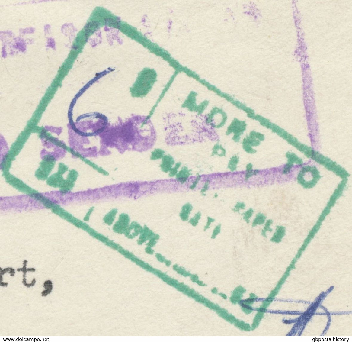 GB 1965 Superb Unpaid Cover W Skeleton Postmark „CROYDON / SURREY“ (29mm), Also Postage Due 6d CHARGE NOT COLLECTED - Tasse