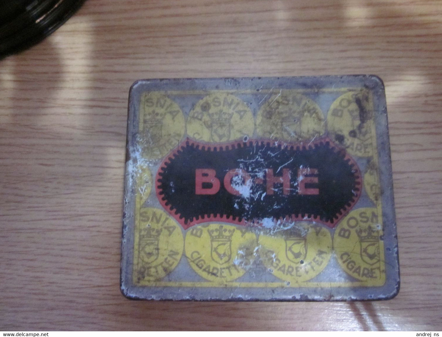 Od Tin Box BO HE Bosnia Cigarettenfabrikverschleis Bosnisch Hercegov Landes Tabakregie Rare - Empty Tobacco Boxes