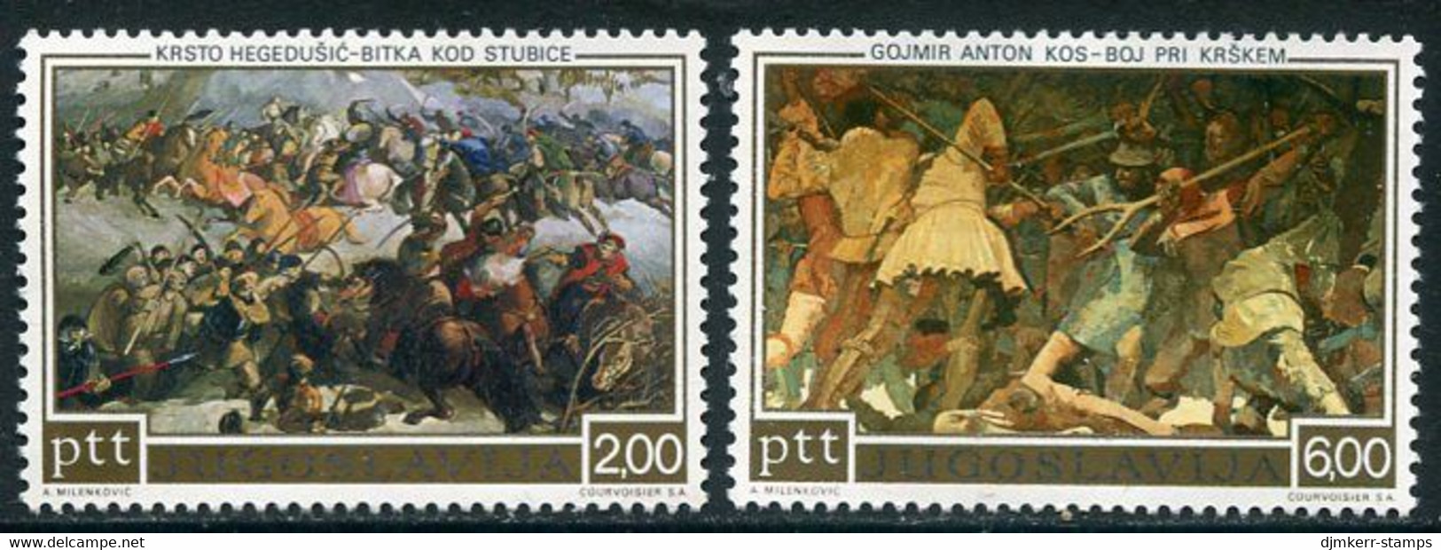 YUGOSLAVIA 1973 Peasant Rising MNH / **.  Michel 1495-96 - Nuovi