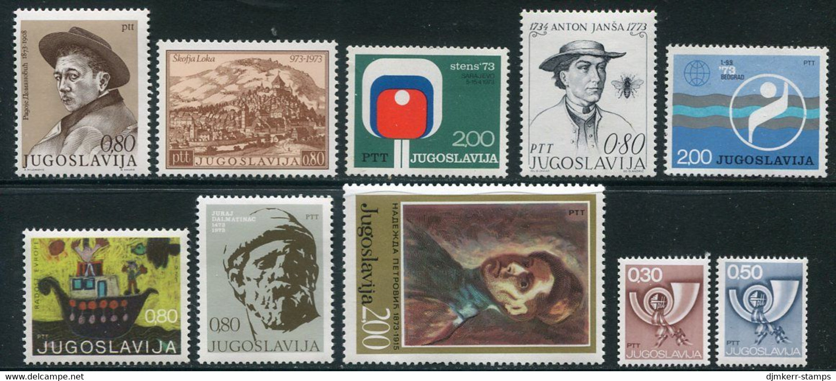 YUGOSLAVIA 1973 Nine Complete Issues MNH / **. - Unused Stamps