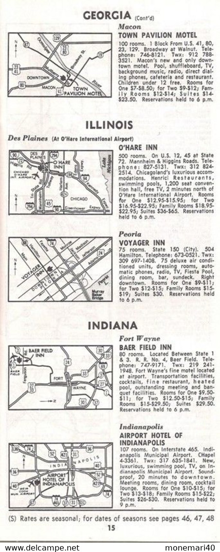 ÉTATS-UNIS - MASTER HOST DIRECTORY (TEXAS) - HIVER ET PRINTEMPS 1965-1966.