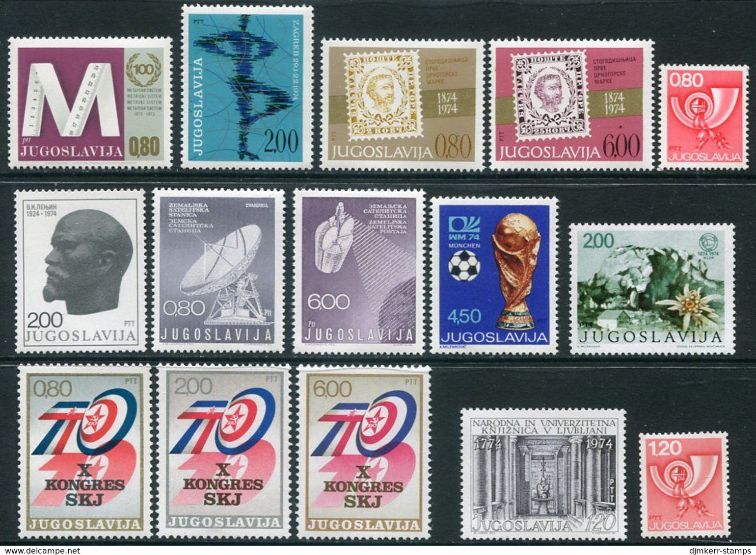 YUGOSLAVIA 1974 Eleven Complete Issues MNH / **. - Unused Stamps
