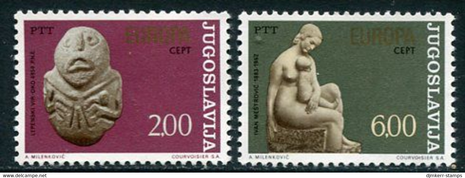 YUGOSLAVIA 1974 Europa: Sculptures MNH / **.  Michel 1557-58 - Neufs