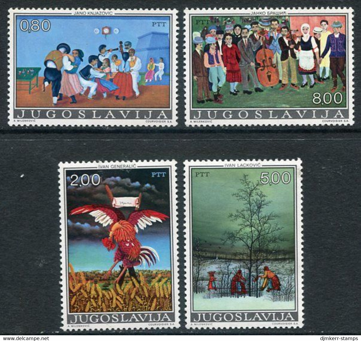 YUGOSLAVIA 1974 Naive Paintings MNH / **.  Michel 1569-72 - Ongebruikt