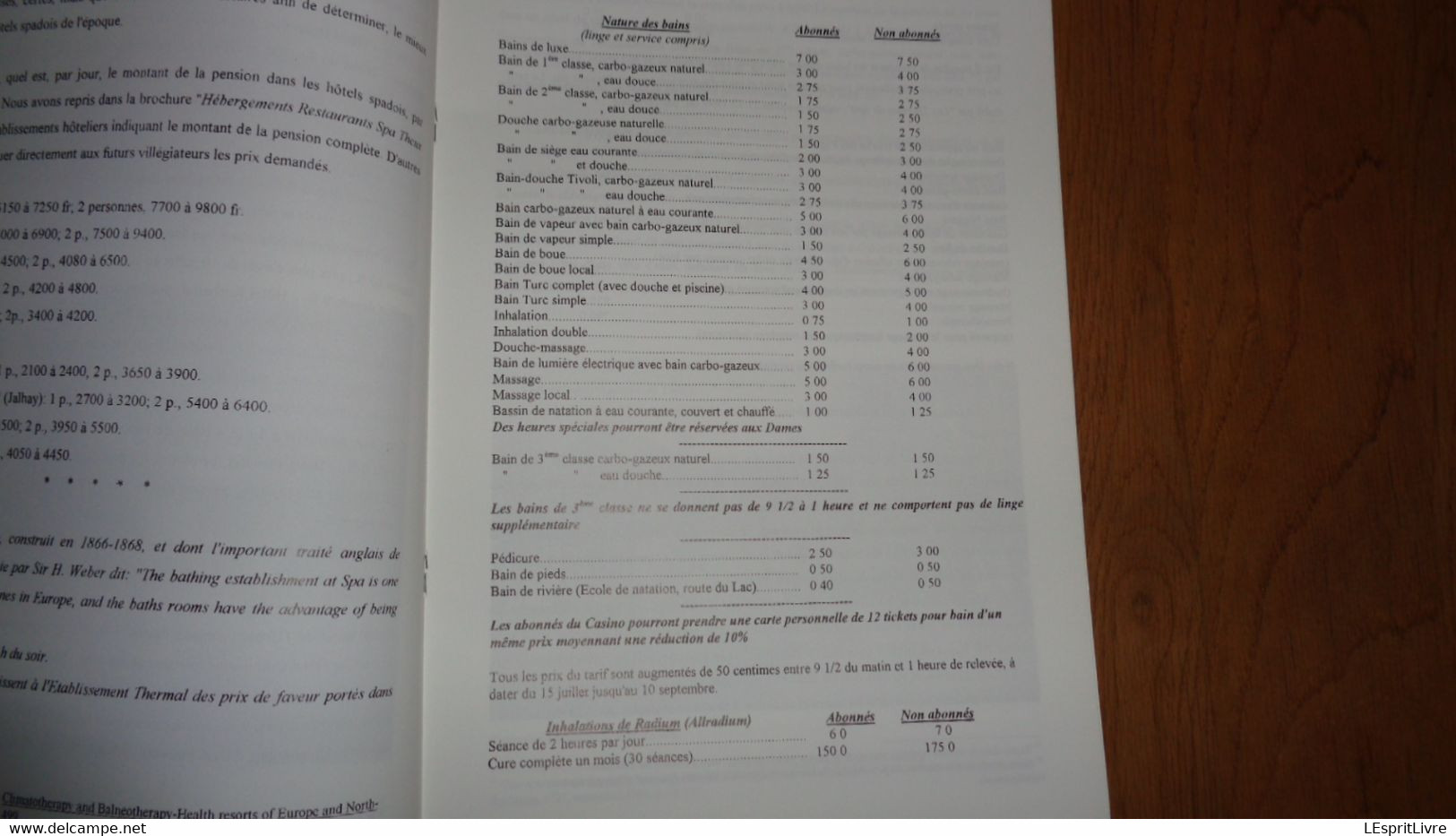 HISTOIRE ET ARCHEOLOGIE SPADOISES 99 Régionalisme Liège Plateau Bronromme Bains Villégiatures Pouhon Eau Vues Inédites