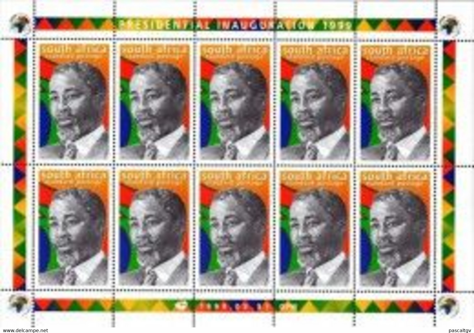 AFRIQUE DU SUD - 1999 ** N° 1131 South Africa - 1999 President Mbeki Sheet ** SG 1131 , Mi 1208 - Blocs-feuillets