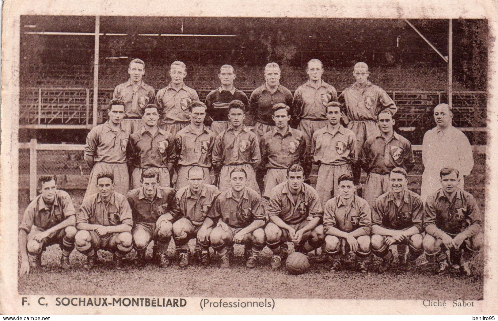 CPA De L'équipe 1ère De Football De SOCHAUX 1935-36. - Sochaux