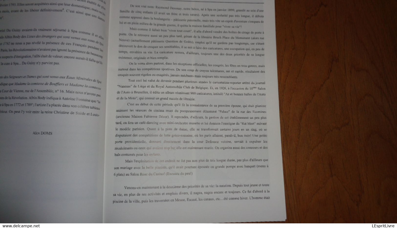 HISTOIRE ET ARCHEOLOGIE SPADOISES 113 Régionalisme Spa Amédée Hesse Docteur Henrard Waux Hall Jolités Fouquier Rigadin